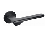 Infinity Line Linea SLIM Black WEDGE S O B00 - Door Handle on a Round Rose